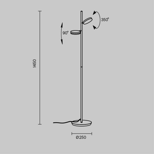Торшер Maytoni Fad MOD070FL-L12W3K Торшер Maytoni Fad MOD070FL-L12W3K