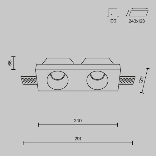 Встраиваемый светильник Technical DL002-WW-02-W Встраиваемый светильник Technical DL002-WW-02-W