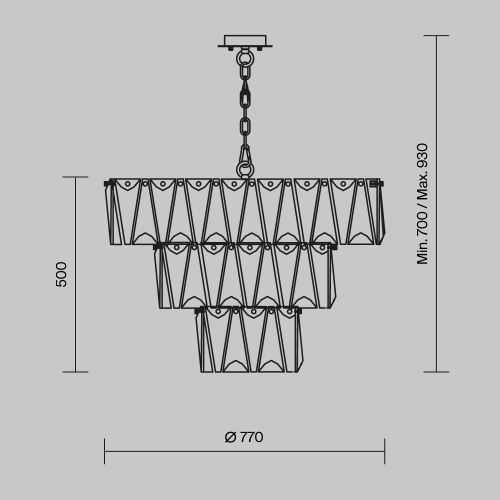 Подвесная люстра Maytoni Puntes MOD043PL-18CH Подвесная люстра Maytoni Puntes MOD043PL-18CH