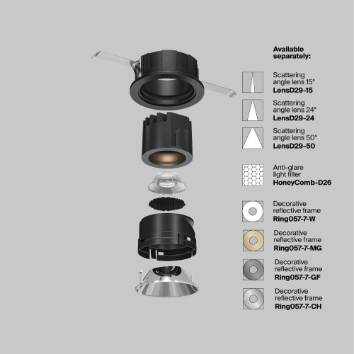Встраиваемый светильник Technical DL057-7W3K-B Встраиваемый светильник Technical DL057-7W3K-B