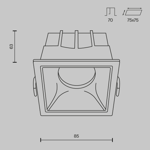 Встраиваемый светильник Technical DL043-01-15W3K-D-SQ-WB Встраиваемый светильник Technical DL043-01-15W3K-D-SQ-WB