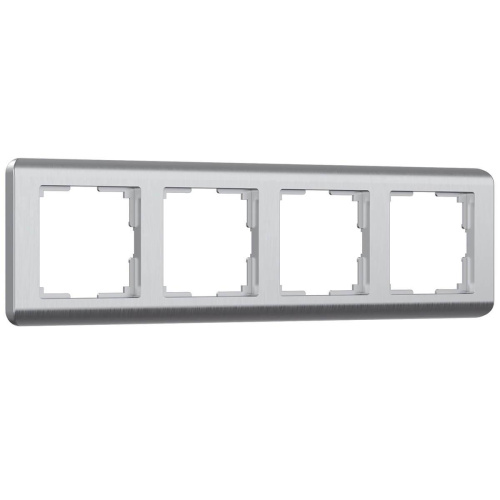 Рамка Werkel Stream на 4 поста серебряный WL12-Frame-04 4690389076398 Рамка Werkel Stream на 4 поста серебряный WL12-Frame-04 4690389076398