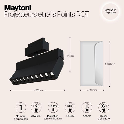 Трековый светодиодный светильник Maytoni Track Lamps TR015-2-20W3K-B