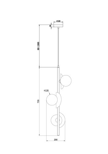 Подвесной светильник Freya FR5391PL-03CFL Подвесной светильник Freya FR5391PL-03CFL