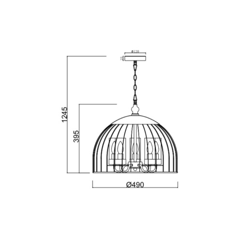 Подвесная люстра Vele Luce Florian VL5061P05 Подвесная люстра Vele Luce Florian VL5061P05