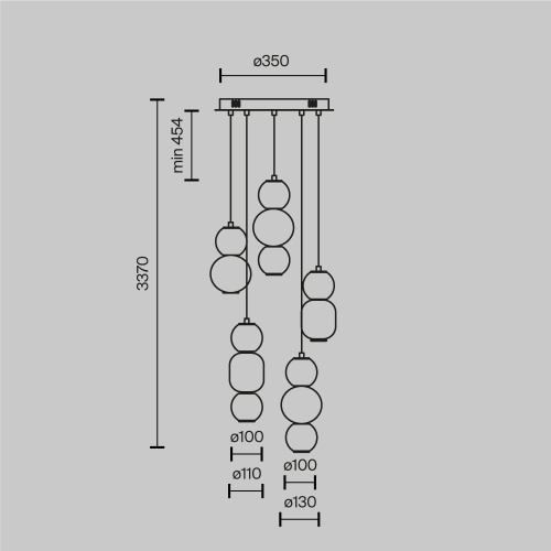 Подвесной светильник Maytoni MOD273PL-L80CH3K Подвесной светильник Maytoni MOD273PL-L80CH3K