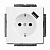 Розетка ABB Basic55 Schuko с/з 16A 250V со шторками USB безвинтовой зажим chalet-белый 2CKA002011A6196