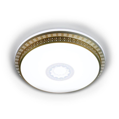 Потолочный светодиодный светильник Ambrella light Orbital F130 WH GD 72W D500 Потолочный светодиодный светильник Ambrella light Orbital F130 WH GD 72W D500