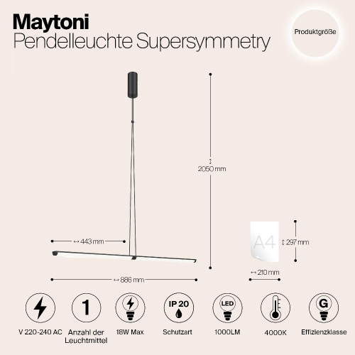 Подвесной светильник Maytoni P096PL-L11BK1 Подвесной светильник Maytoni P096PL-L11BK1