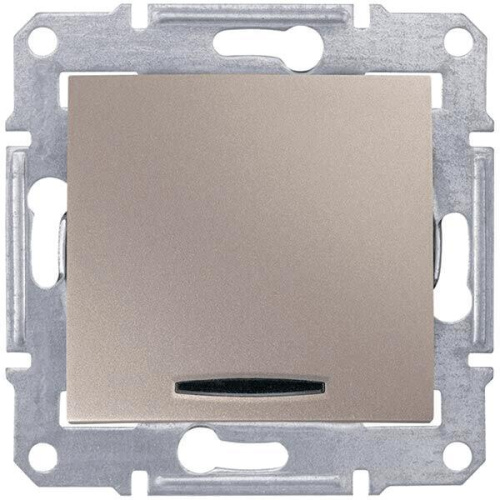 Выключатель кнопочный с синей подсветкой Schneider Electric Sedna 10A 250V SDN1600168 Выключатель кнопочный с синей подсветкой Schneider Electric Sedna 10A 250V SDN1600168
