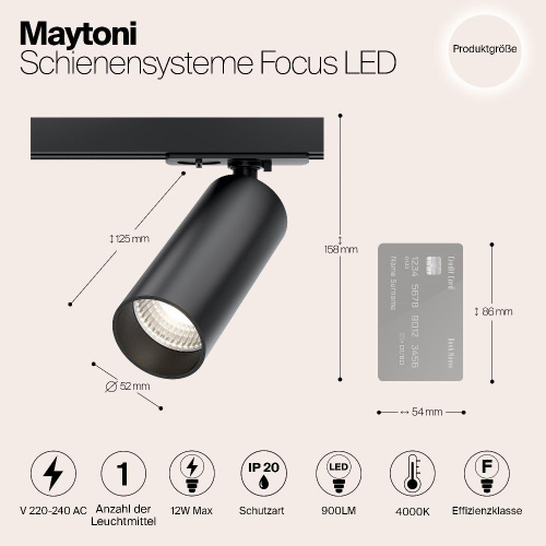 Трековый светодиодный светильник Maytoni Track lamps TR021-1-12B4K Трековый светодиодный светильник Maytoni Track lamps TR021-1-12B4K