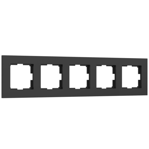 Рамка Werkel Slab на 5 постов черный софт W0052908 4690389207907 Рамка Werkel Slab на 5 постов черный софт W0052908 4690389207907