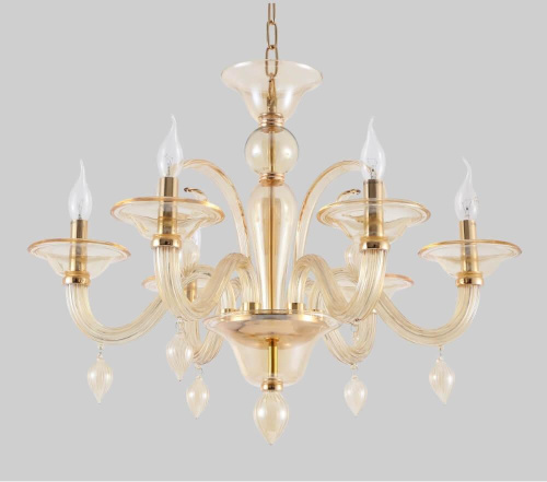 Подвесная люстра Crystal Lux Caetano SP-PL6 Amber Подвесная люстра Crystal Lux Caetano SP-PL6 Amber