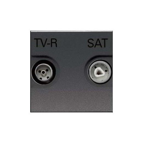 Розетка TV-R-SAT ABB Zenit антрацит 2CLA225130N1801 Розетка TV-R-SAT ABB Zenit антрацит 2CLA225130N1801