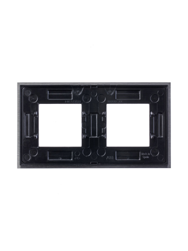 Рамка 2-постовая ABB Zenit сталь 2CLA227200N4001