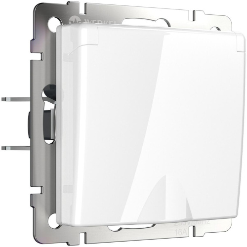 Розетка Werkel с заземлением с защитной крышкой и шторками WL01-SKGSC-01-IP44 4690389045639 Розетка Werkel с заземлением с защитной крышкой и шторками WL01-SKGSC-01-IP44 4690389045639