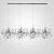 Люстра Tezani Argent Suspension Linear 4 L140 By Imperiumloft