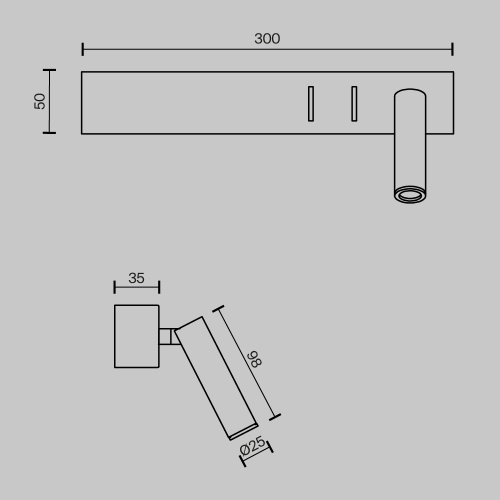 Настенный светильник (бра) Technical C031WL-L8B3K1 Настенный светильник (бра) Technical C031WL-L8B3K1
