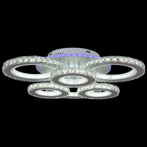 Потолочная светодиодная люстра Reluce 03900-0.3-3+3B WH+CR (RGB) Потолочная светодиодная люстра Reluce 03900-0.3-3+3B WH+CR (RGB)