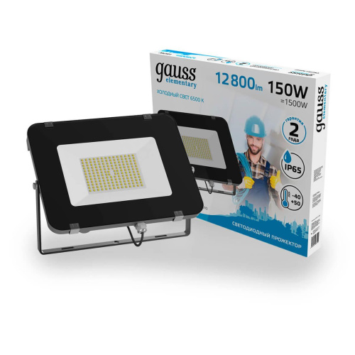 Прожектор светодиодный Gauss Elementary 150W 6500К 691511150 Прожектор светодиодный Gauss Elementary 150W 6500К 691511150