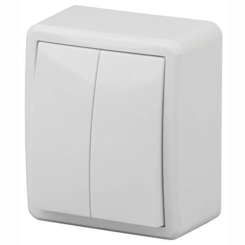 Переключатель двухклавишный ЭРА Эксперт 10AX 250V 11-1204-01 Б0020663 Переключатель двухклавишный ЭРА Эксперт 10AX 250V 11-1204-01 Б0020663