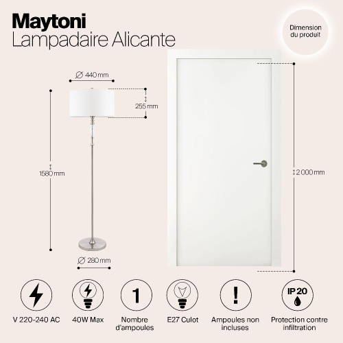 Торшер Maytoni Alicante MOD014FL-01N Торшер Maytoni Alicante MOD014FL-01N