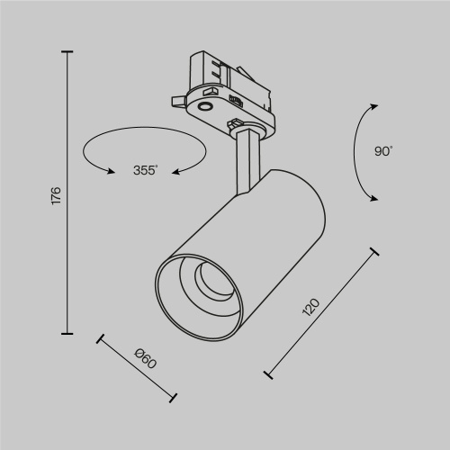 Трековый светильник Technical TR197-3-12WCCT-M-B Трековый светильник Technical TR197-3-12WCCT-M-B