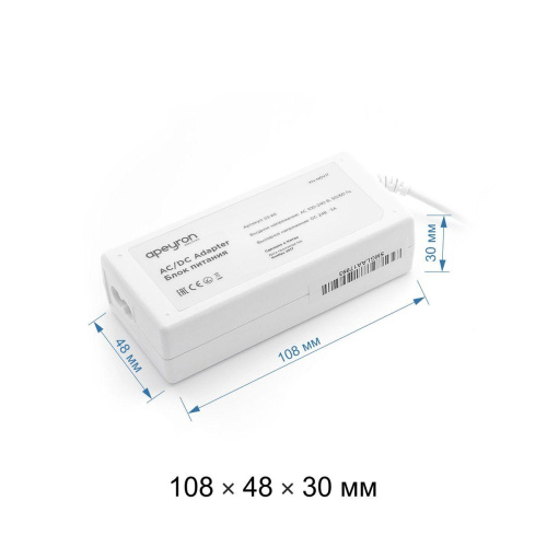 Блок питания Apeyron 24V 72W IP44 3A 03-60 Блок питания Apeyron 24V 72W IP44 3A 03-60