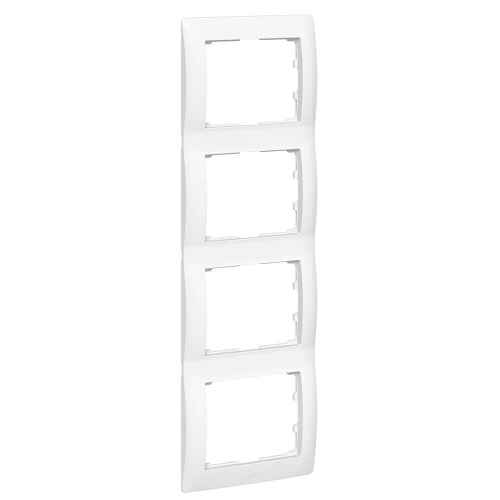 Рамка 4-постовая Legrand Galea Life белая 771008 Рамка 4-постовая Legrand Galea Life белая 771008