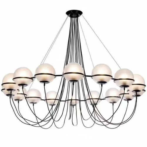 Подвесная люстра iLamp Globe 10346P/16 BK-WH Подвесная люстра iLamp Globe 10346P/16 BK-WH