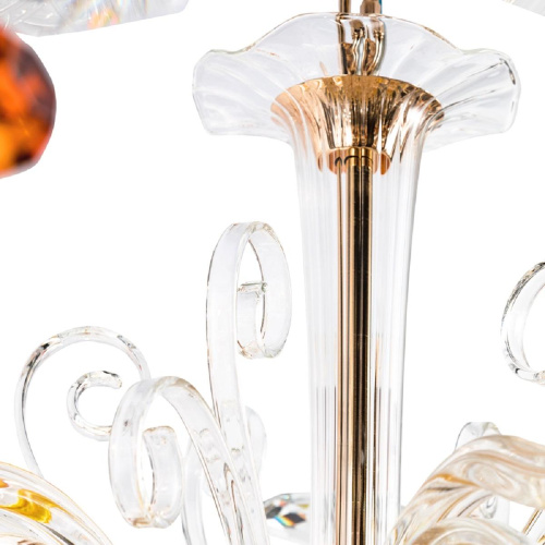 Подвесная люстра Crystal Lux Catarina SP12+6 V2 Gold/Transparent-Cognac Подвесная люстра Crystal Lux Catarina SP12+6 V2 Gold/Transparent-Cognac