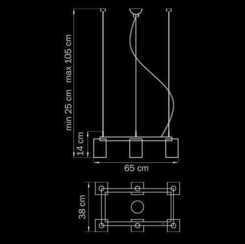 Подвесная люстра Lightstar Qubica 805060 Подвесная люстра Lightstar Qubica 805060