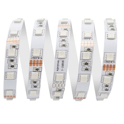 Светодиодная влагозащищенная лента Apeyron 14,4W/m 60LED/m 5050SMD разноцветная 5M 00-75 Светодиодная влагозащищенная лента Apeyron 14,4W/m 60LED/m 5050SMD разноцветная 5M 00-75