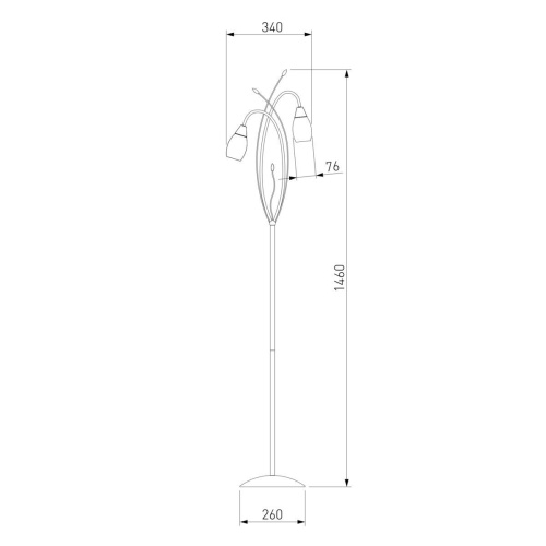 Торшер Eurosvet 22080/2F античная бронза Торшер Eurosvet 22080/2F античная бронза