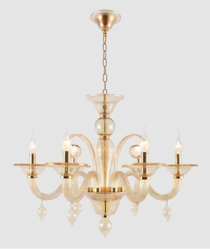 Подвесная люстра Crystal Lux Caetano SP-PL6 Amber Подвесная люстра Crystal Lux Caetano SP-PL6 Amber