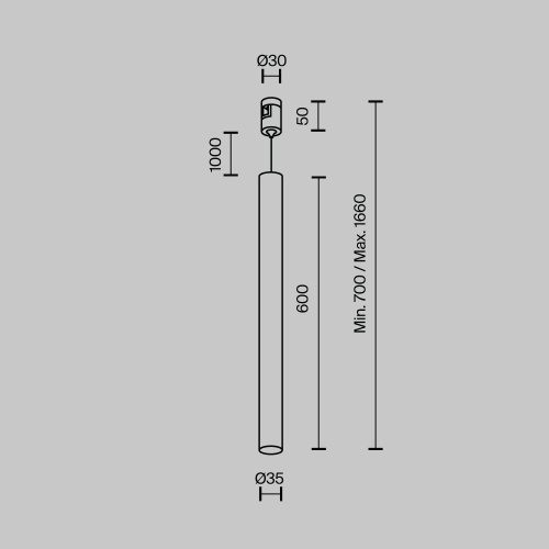 Трековый светильник Technical TR156-1-5W4K-B Трековый светильник Technical TR156-1-5W4K-B