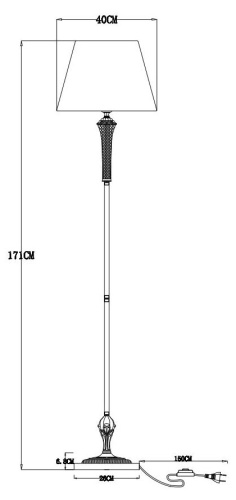 Торшер Arte Lamp Gracie A7301PN-1PB Торшер Arte Lamp Gracie A7301PN-1PB