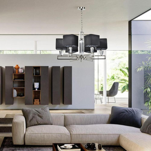 Подвесная люстра Lumien Hall Alessandriya LH1057/6P-NK-BK Подвесная люстра Lumien Hall Alessandriya LH1057/6P-NK-BK