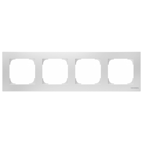 Рамка 4-постовая базовая ABB Sky альпийский белый 2CLA857410A1101 Рамка 4-постовая базовая ABB Sky альпийский белый 2CLA857410A1101