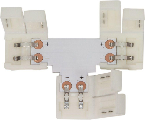 Коннектор T-образный для светодиодной ленты 5050SMD RGB 12V Feron (10 шт) LD189 23136 Коннектор T-образный для светодиодной ленты 5050SMD RGB 12V Feron (10 шт) LD189 23136