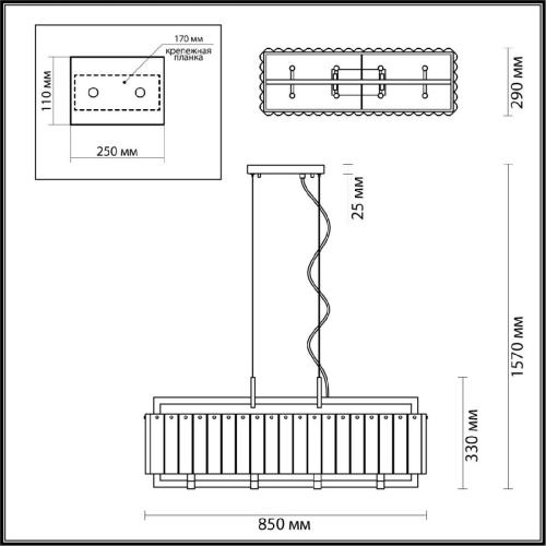 Подвесная люстра Odeon Light Hall Edera 4976/8 Подвесная люстра Odeon Light Hall Edera 4976/8