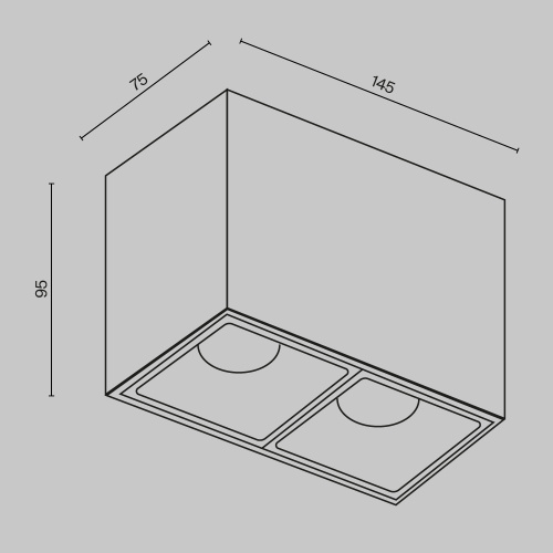 Потолочный светильник Technical C065CL-02-L12W4K-B Потолочный светильник Technical C065CL-02-L12W4K-B