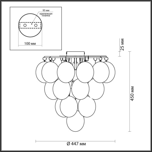 Потолочный светильник Odeon Light Grape 4812/6C Потолочный светильник Odeon Light Grape 4812/6C