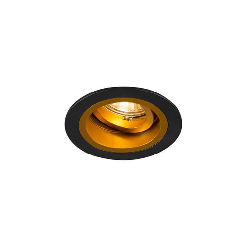 Встраиваемый светильник Zumaline Chuck dl round black-gold 92702 Встраиваемый светильник Zumaline Chuck dl round black-gold 92702