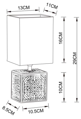 Настольная лампа Arte Lamp Fiori A4429LT-1WA Настольная лампа Arte Lamp Fiori A4429LT-1WA