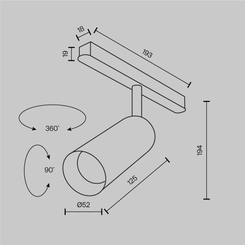 Трековый светильник Technical TR032-2-12W2.7K-M-B Трековый светильник Technical TR032-2-12W2.7K-M-B