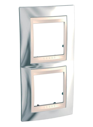Рамка 2-постовая вертикальная Schneider Electric Unica Хамелеон MGU66.004V.510 Рамка 2-постовая вертикальная Schneider Electric Unica Хамелеон MGU66.004V.510