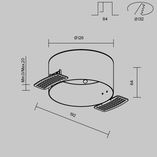 Аксессуар для встраиваемого светильника Technical DLA032-TRS12-W Аксессуар для встраиваемого светильника Technical DLA032-TRS12-W