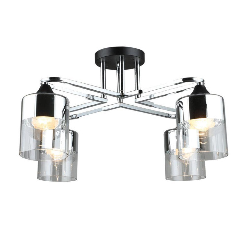 Потолочная люстра Seven Fires Vizer WD3618/4C-BK-CR-CL Потолочная люстра Seven Fires Vizer WD3618/4C-BK-CR-CL