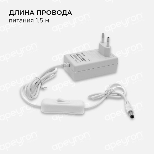 Светодиодная влагозащищенная лента Apeyron 4,8W/m 60LED/m 3528SMD холодный белый 5M 10-26 Светодиодная влагозащищенная лента Apeyron 4,8W/m 60LED/m 3528SMD холодный белый 5M 10-26
